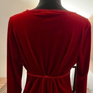 Maternity crushed velveteen top